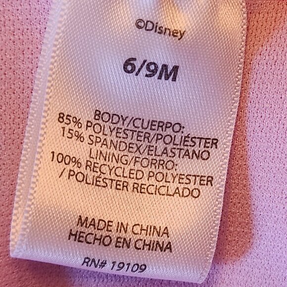 Disney Baby Girl Minni Mouse Swimsuit Set Sun Guard UPF 50+ Size 3-6 Months - Picture 4 of 4